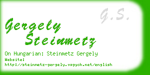 gergely steinmetz business card